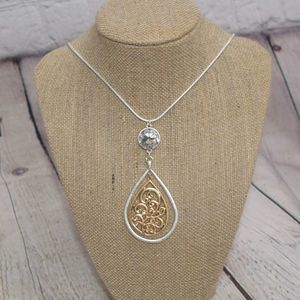 Gold and silver necklace